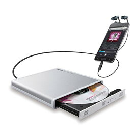 ロジテック CDドライブ スマホ タブレット向け 音楽CD取り込み USB2.0 Type-C変換アダプタ付 ホワイト LDR-PMJ8U2RW