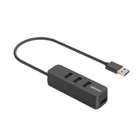 バッファロー USB-A 3.2Gen1 バスパワー 4ポートハブ ブラック 上挿しモデル マグネット付き 【Windows/Mac 対応】 B