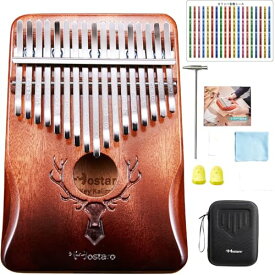 Hostaro カリンバ 親指ピアノ kalimba 17キー 楽器 人気 高級保護ケース付き 初心者向 日本語マニュアル 「Forest」