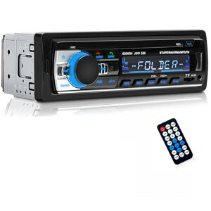 Eaglerich �ԃ��W�I Bluetooth �ԉ��� �J�[�I�[�f�B�I �X�e���I �v���[���[ �����R���t�� 1 Din 12V 76-108M