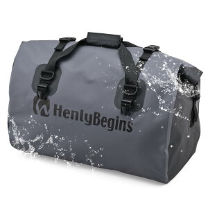 ヘンリービギンズ(Henly Begins) デイトナ バイク用 シートバッグ 防水 60L シート固定ベルト付属 DH-767 グレー 483