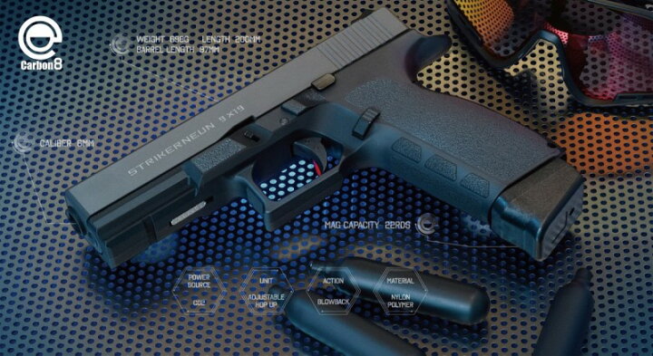 楽天市場】ガスガン Carbon8(カーボネイト) STRIKER-9 ストライカー 