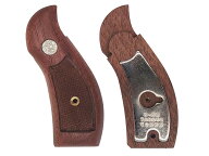 タナカ S&W Kフレーム ラウンド用 木製グリップ +Weight サービスサイズ ウォールナット チェッカー