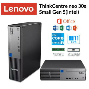 Lenovo �I�t�B�X�t�� �f�X�N�g�b�v�p�\�R�� ThinkCentre neo 30s Small Gen 5 CPU ��13���� intel core i5 13420H ������ 16GB SSD 256GB Windows11 Pro Microsoft Office 2024 DVD �X�[�p�[�}���`�h���C�u ���� �L��LAN �V�i 13DGS4M