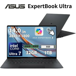 ASUS 14.0�^ �m�[�g�p�\�R�� Expertbook Ultra CPU �C���e�� Core Ultra 7 356H ������ 32GB SSD 1TB Windows 11 Pro copiloy+PC �Ή� �L�@EL �f�B�X�v���C �w��F�� ���� �V�i B9406CAA-TG1028X �y�@�l����/���Ԏw��/����s��