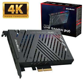 AVerMedia Live Gamer DUO GC570D 4Kパススルー ＆ 録画 対応 PCIe接続 ゲームキャプチャーボード Windows 対応 HDMI 実況 PlayStation 4 / PS4 / Nintendo Switch / Xbox One / PC