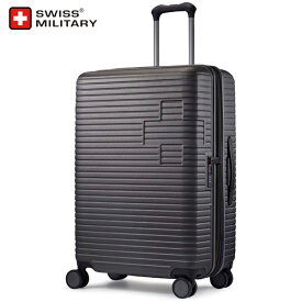 SWISS MILITARY スーツケース コロリス SM-HB926 GRAY 容量 83L 1週間以上泊 向け ファスナータイプ TSAロック COLORIS カーボングレー