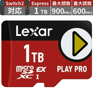 y Switch2 Ήz Lexar PLAY PRO microSD Express 1TB microSDXC switch2 Ή LT[ EX \  Q[~O  }CNSD J[h UHS-I UHS-II ݊ Nintendo Switch2 SDJ[h XCb`2 t ۏ L