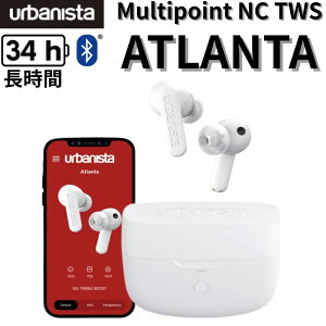 �y�|�C���g�ő�28�{�z urbanista ATLANTA �A�[�o�j�X�^ �A�g�����^ ���S���C�����X�C���z�� Bluetooth5.2 ANC �O����荞�� �}���`�|�C���g IPX4 �h�H �ő�34���ԍĐ� ���C�����X�[�d�Ή� �z���C�g 1037003