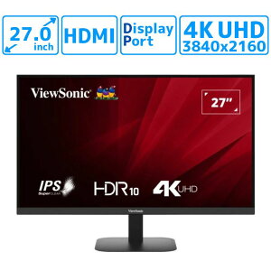ViewSonic ( r[\jbN ) 27 ^ Ch 4K UHD (3840x2160) IPS mOA fBXvC ( VA2708-4K-MHD ) j^[ 60Hz `g VESAKi C` HDMI DisplayPort ysz