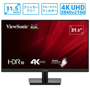 tj^[ ViewSonic ( r[\jbN ) 31.5 ^ Ch 4K UHD (3840×2160) VA mOA fBXvC ( VA3208-4K-MHD ) 60Hz `g VESAKi C` HDMI DisplayPort ysz