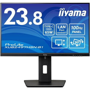 iiyama 23.8C` j^[ IPS pl tHD (1920×1080) USB Type-C  px c] HDMI DisplayPort LAN|[g fBXvC Vi ProLite XUB2497HSN-B1 y/Ԏwsz