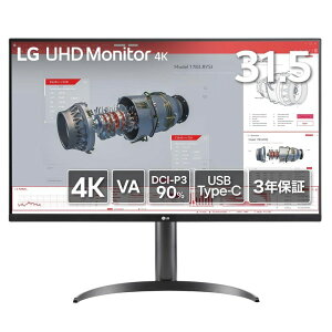 tj^[ LG 31.5^ 4K ( 3840×2160 ) mOA VA pl 100Hz 5ms t fBXvC HDMI USB Type-C DisplayPort Ή Vi 32BR55U-By/Ԏwsz