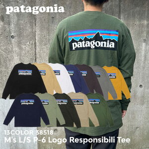 SĐViEKi p^SjA Patagonia M's L/S P-6 Logo Responsibili Tee OX[u P-6S X|Vr TVc 38518 Y fB[X AEghA Lv T[t C R V TOPS