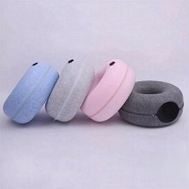 猫 ベッド ドーナツ 猫ハウス 犬 ベッド ペットベッド M L ペット用品　キャットハウス ドーナツ型 キャット 猫用品 犬用品 ペット用ベッド トンネル トンネル ペットトンネル フェルト製 キャットハウス 50CM 60CM