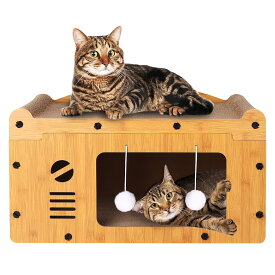 猫 爪研ぎ 段ボール 猫爪とぎベッド 猫 おもちゃ 高密度 耐久 遊び つめとぎ 簡単組み立て 留守番/運動不足/家具破壊/ストレス発散 キャットハウス にゃんネイル 爪磨き ベッド おしゃれ インテリア にゃんこ ダンボール ねこ ギフト プレゼント ネコ グッズ