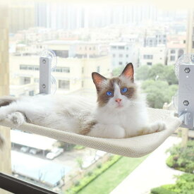 ハンモック 吸盤ハンモック 強力吸盤 キャットステップ キャット 吸盤 ベッド 猫用ベッド 夏用 ねこ 猫 組み立て簡単 オールシーズン かわいい 猫 猫用 窓掛け 安定 折りたたみ 取り付け 耐荷重15kg 45×30cm 52×30cm 遊ぶ 休憩 日光浴