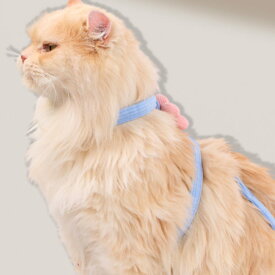 抜けない 簡単 猫 リード ワンタッチ式 ダブルロック 柔らかい触り心地 猫用ハーネス 猫用リード 猫用ハーネス＆リードセット 猫 ねこハーネス ねこリード 猫 ハーネス ペットハーネス リード