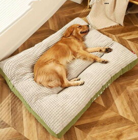 ドッグハウス 中型犬 大型犬 ペットベッド ふわふわ ボリューム 犬のベッド 犬用品 猫用品 ペットソファー ペットクッション 長方形 室内用 可愛い 柔軟 暖かい 寒さ対策 滑り止め ラージマット 洗える 取り外せるカバー 送料無料