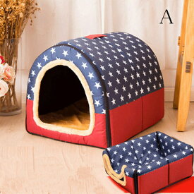 犬ハウス 2ways 保温 マット付き クッション 冬 ドーム型 ペットハウス 室内 犬小屋 ベッド 犬 猫 ドームハウス S M L 新色追加 折り畳み可能 寝床 ペット用品 防寒 キャットベッド おしゃれ 猫用ベッド北欧 おしゃれ あったか もちもち クッション ペット用寝袋 ふわふわ