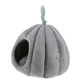 南瓜型ペット用睡眠ベッド 猫犬対応 巢型クッション 冬季用温かいキャットハウス 半密閉型設計 隠れ家にもなる多機能ペットハウス
