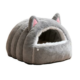 猫用ケーブベッド | ドーム型 冬用 ペット隠れ家 | 折り畳み可能 ペット猫ハウス | 子犬用 室内 リビングルーム ベッドルーム アパート 寮 ホーム