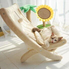 木製ペット猫ベッドクライミングフレーム猫の巣の椅子シートかわいい耐久性のある猫のスクラッチャー