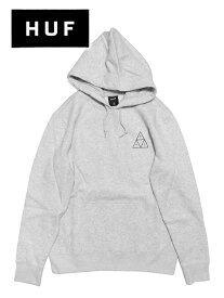 【20％OFF GW Special SALE】【メンズ プルオーバーパーカー・アスレチックヘザー】HUFハフ【ESSENTIALS TT P/O HOODIE】【PF00100】【M L XL】”ハフトリプルトライアングルロゴプリントプルオーバーパーカー”