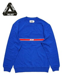 【送料無料】【楽ギフ_包装】【メンズ スウェット・ブルー】Palace Skateboardsパレススケートボーズ【320 LINES CREW】【S】”パレススケートボーズ320ラインズクルーネックスウェット”