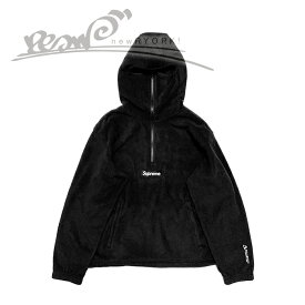 【20％OFF SALE】【メンズ プルオーバーパーカー・ブラック】Supremeシュプリーム【Polartec Facemask Half Zip Hooded Sweatshirt】【FW23SW78】”シュプリームフェイスマスクハーフジップフーディー”