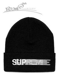 【10％OFF GW Special SALE】【メンズ ニットキャップ・ブラック】Supremeシュプリーム【MOTION LOGO BEANIE】【SS23BN10】”シュプリームモーションロゴビーニー”