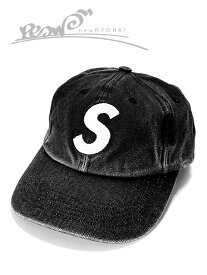 【10％OFF SALE】【メンズ キャップ・ブラック】Supremeシュプリーム【Pigment Canvas S Logo 6-Panel】【SS23H117】”シュプリームピグメントキャンバスSロゴ6パネルキャップ”