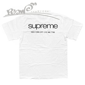 【送料無料】【あす楽対応】【楽ギフ_包装】【メンズ Tシャツ・ホワイト】Supremeシュプリーム【NYC Tee】【FW23T56】【M L XL XXL】”シュプリームNYCロゴTシャツ”