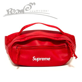【送料無料】【楽ギフ_包装】【メンズ ウエストバッグ・レッド】Supremeシュプリーム【Leather Waist Bag】【FW23B19】”シュプリームレザーウエストバッグ”