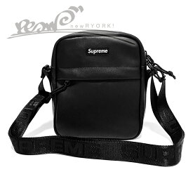 【送料無料】【楽ギフ_包装】【メンズ レディース ショルダーバッグ・ブラック】Supremeシュプリーム【Leather Shoulder Bag】【FW24B44】”シュプリームレザーショルダーバッグ”