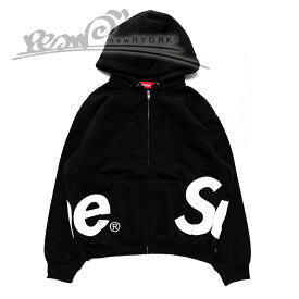【送料無料】【楽ギフ_包装】【メンズ ジップアップパーカー・ブラック】Supremeシュプリーム【Big Logo Zip Up Hooded Sweatshirt】【SS25SW46】”シュプリームビッグロゴジップアップパーカー”