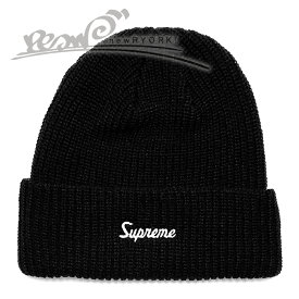 【送料無料】【楽ギフ_包装】【メンズ ニットキャップ・ブラック】Supremeシュプリーム【Loose Gauge Beanie】【FW25BN25】”シュプリームルーズゲージビーニー”