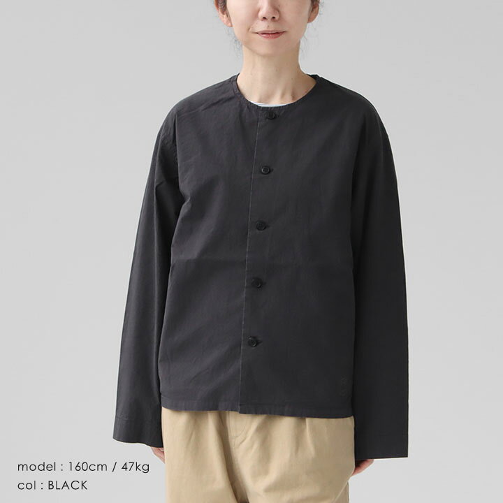 楽天市場】ORCIVAL オーシバル｜コットンツイル ノーカラーシャツ 