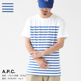 【正規取扱店】A.P.C.(アーペーセー) パネルボーダー Tシャツ(T-SHIRT-LEO)※1枚のみネコポス配送可能です。