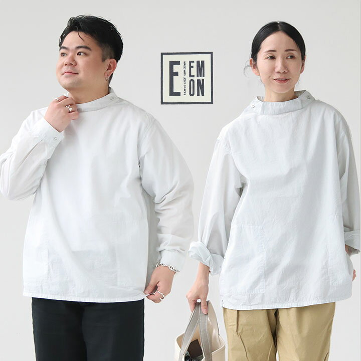楽天市場】EMON(エモン) コットンボイル プルオーバー スモックシャツ 