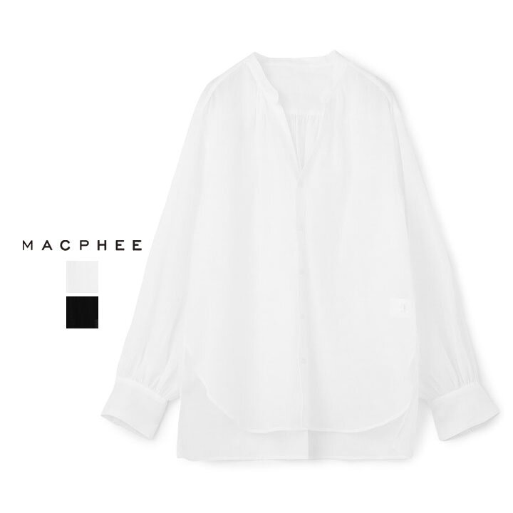 楽天市場】MACPHEE(マカフィー) アキハストライプ バンドカラーシャツ 