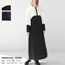 【30％OFF！6月11日9：30まで期間限定セール】MARECHAL TERRE(マルシャル テル) カラーブロックワンピース(ZMT225OP511)