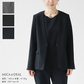 MICA & DEAL(マイカ＆ディール) ノーカラーボックスジャケット(M00E027JK)
