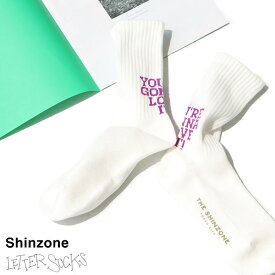 SHINZONE(シンゾーン) LETTER SOCKS(22MMSIT04)※簡易包装で1足のみネコポス配送可能です。