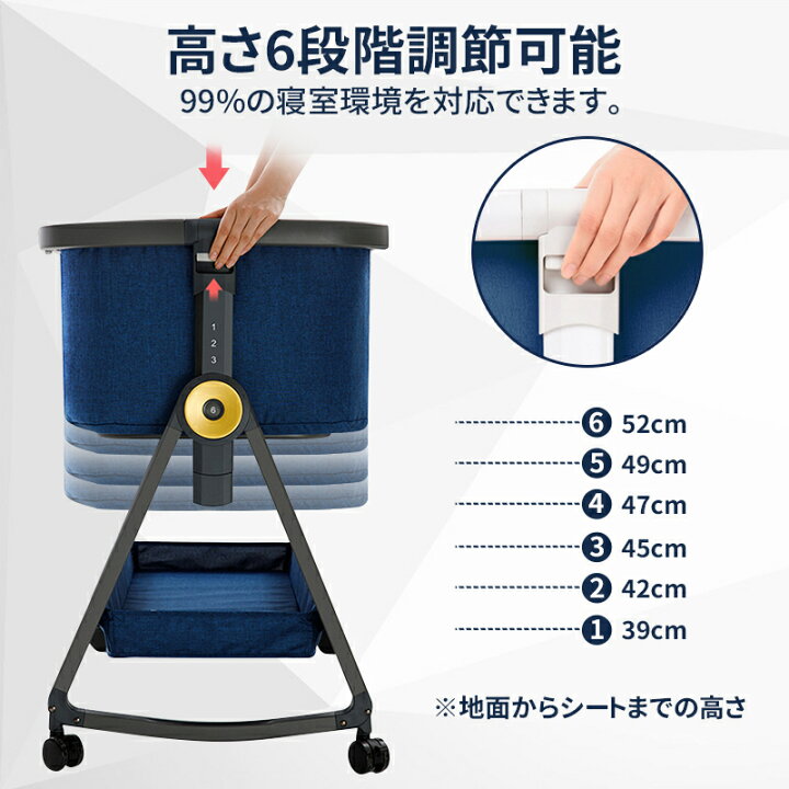 楽天市場】【クーポン有り】Nijakise ベビーベッド 赤ちゃん  