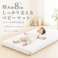 「HZDMJ ベビーマットに対応」HZDMJ ベビーマット ベビーベッドマット ミニ 81×45cm 厚み8cm 洗える 通…