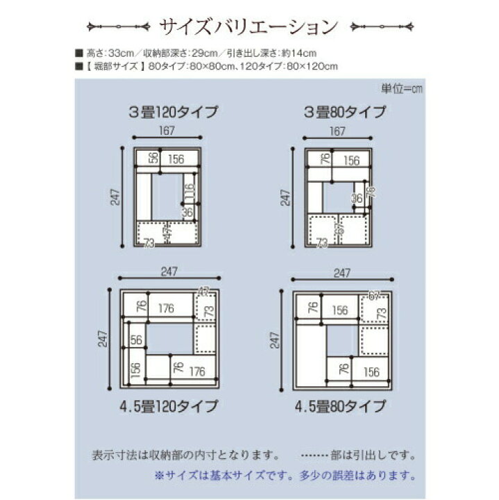 楽天市場 P10倍 クーポン有 4 16 01 59まで 小上がり和室 堀こたつ ユニット 畳 へりなし3畳 167 247 高さ33cm 日本製 掘りごたつ 収納力抜群 高級感 組立式 自社製造 天然い草 琉球畳 掘座卓 畳 ユニット 畳収納 新生活 ニュー畳ライフ