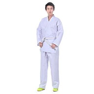 授業用 柔道着 柔道衣 色：ホワイト 白帯付き （上下＋帯の3点セット） 男女兼用 （103-192cm） 授業用 …