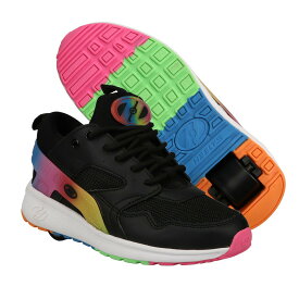 【SALE】Heelys ヒーリーズ 子供 ジュニア キッズローラーシューズ 1WHEELタイプ FORCE-BLACK/RAINBOW SMOOTH PU HE101271