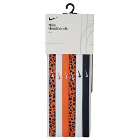 【在庫処分超特価】NIKE ナイキ スポーツアクセサリー プリンテッドヘッドバンド 6本パック トータルオレンジ/ダークオブシディアン BN2073-820